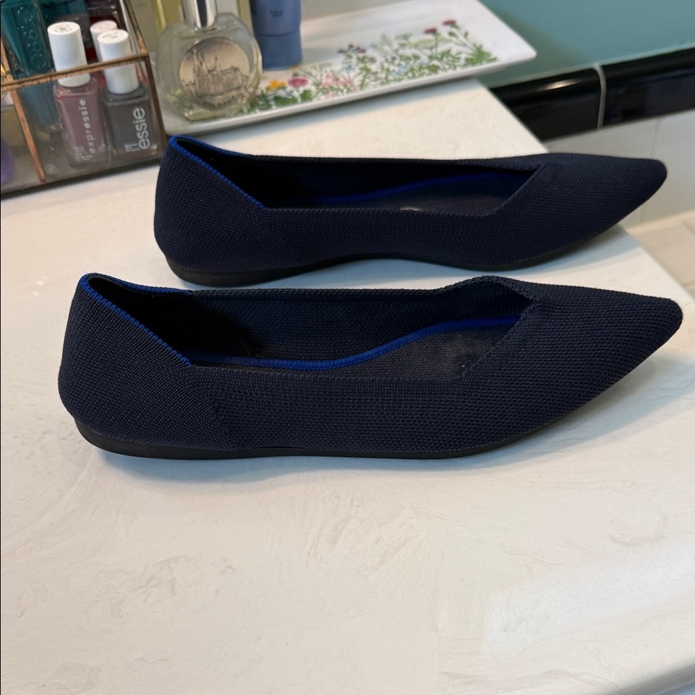 Rothy's Navy Pointed Flats - Picture 6 of 8